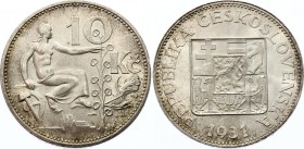 Czechoslovakia 10 Korun 1931
KM# 15; Silver. UNC