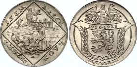 Czechoslovakia Token JSEM RAŽEN Z ČESKÉHO KOVU 1928 / 1974 NICKEL PROBA
Silver; For 10 Years Anniversary of Czechoslovakia; Nickel; 25mm. 6g