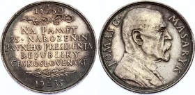 Czechoslovakia "T. G. Masaryk. In Memory of the 85th Birthday of the First President of the Czechoslovak Republic" 1935
Silver 14.52g 32mm