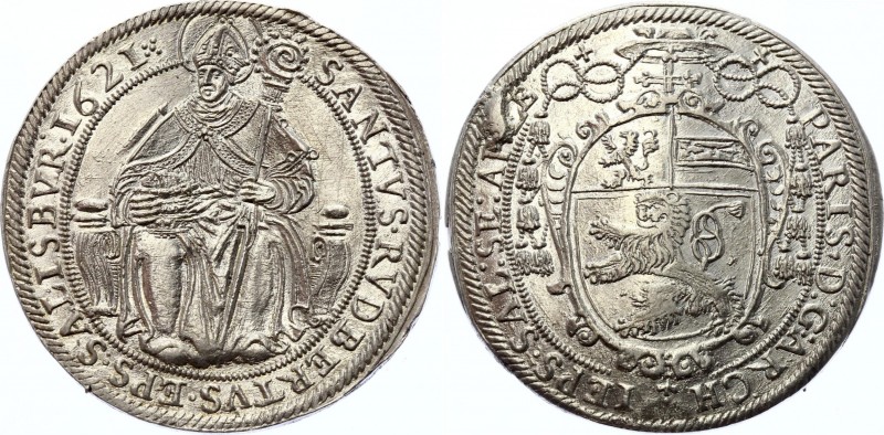 Austria Salzburg 1 Thaler 1621
KM# 61; Dav# 3497; Silver; Paris von Lodron; Unm...