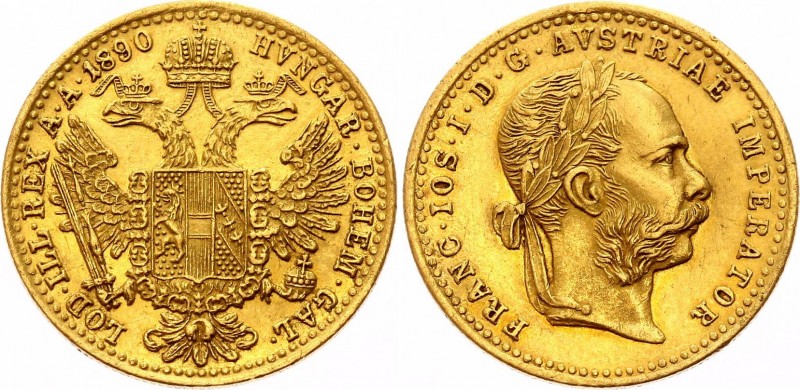 Austria 1 Ducat 1890
KM# 2267; Gold (.986) 3.49g 20mm; Franz Joseph I