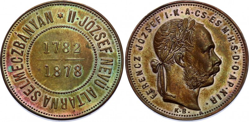 Hungary 1 Gulden 1878 KB - Kremnitz Tunnel in Schemnitz
Franz Joseph (1848-1916...