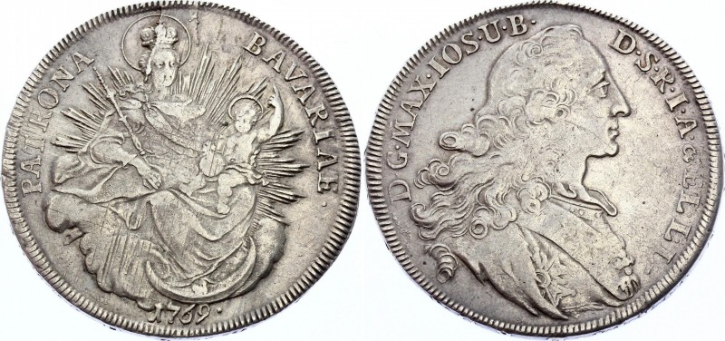 German States Bavaria 1 Konventionsthaler 1769
KM# 519.1; Silver; Maximilian II...