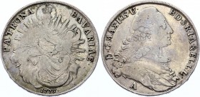 German States Bavaria 1 Konventionsthaler 1775 A
KM# 519.2 With Mintmark; Silver; Maximilian III Joseph