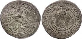 German States Brandenburg-Prussia 3 Kreuzer 1623
Slg.Wilm.860; Silver; Joachim Ernst; XF