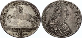 German States Brunswick-Wolfenbüttel 2/3 Thaler 1764 IDB
KM# 973; Silver; Karl I; XF