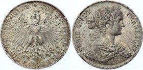 German States Frankfurt 1 Vereinsthaler 1860
KM# 360; Silver; XF