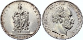 German States Prussia 1 Thaler 1871
KM# 500; Silver; Wilhelm I ("Siegestaler"); Victory over France
