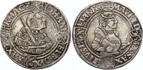 German States Saxony 1 Thaler 1544
Sachsen Kurfürstentum, Johann Friedrich der Grossmütige, 1532-1547, Herzog in Thüringen bis 1554 Taler 1544, Annab...