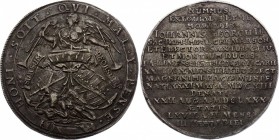 German States Saxony Thaler 1680
Sachsen Kurfürstentum, Johann Georg II, 1656-1680 Taler, Dresden, on his death. Silver, XF-AU. Dav. 7638.