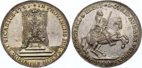 German States Saxony Thaler 1741 For Poland
Augustus III the Sas (Friedrich August II., 1733-1763), Reichstaler 1741, Dresden, auf das Vikariat. Dav....