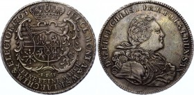 German States Saxony Thaler 1763 S
Sachsen Kurfürstentum, Friedrich Christian, 1763. Konventiontaler 1763, Leipzig. Silver, XF-AU. Dav. 2677 B; Schne...