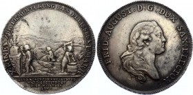 German States Saxony Thaler 1765
Sachsen Kurfürstentum, Friedrich August III. (I.), 1763-1806-1827. Konventiontaler 1765 (minted 1769), Dresden. Präm...