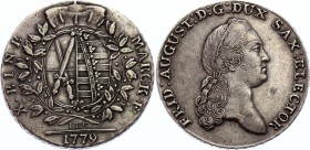 German States Saxony 1 Thaler 1779 IEC
KM# 993.2; Silver; Friedrich August III.; XF