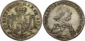 German States Würzburg 20 Kreuzer 1796 MM
KM# 459; Silver; Georg Karl von Fechenbach; Konventionskreuzer