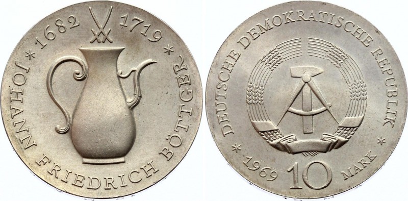 Germany 10 Mark 1969
KM# 24; Silver; 250th Anniversary of Death of Johann Fried...