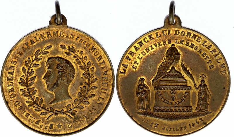 France Medal "Death of Ferdinand-Philippe, Duke of Orleans and Royal Prince" 184...