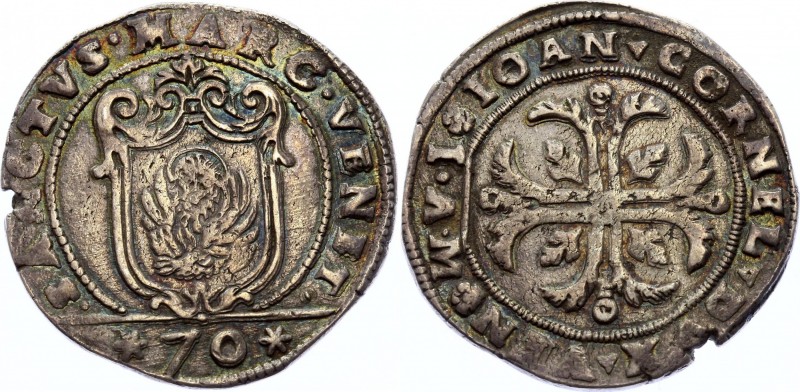 Italian States Venice 1/2 Scudo 1627 - 1628 IAM
KM# 141; Silver; Giovanni Corne...