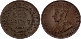 Australia 1 Penny 1923
KM# 23; Bronze; XF+