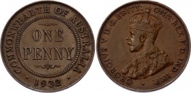 Australia 1 Penny 1932
KM# 23; Bronze; XF+