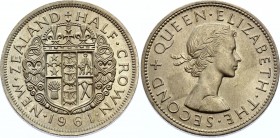 New Zealand 1/2 Crown 1961
KM# 29; Silver; UNC