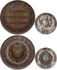 Argentina Nice Lot of 2 Medals
Bronze Medal "Commemoration of 400 Years of Discovery of America on October 12th 1492" 1892, 38.9g 44 mm, Buenos Aires...