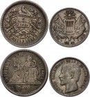 Guatemala 25 Centavos & 1 Real 1861 - 1988
Silver; XF