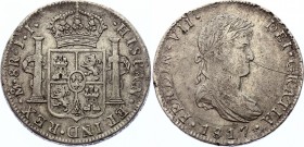 Mexico 8 Reales 1817 JJ
KM# 111; Fernando VII. Silver, VF-XF, rare.