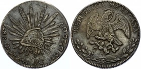 Mexico 8 Reales 1864 Ca JC
KM# 377.2; Silver; Chihuahua; Nice Well Preserved Coin with Beautiful Toning