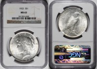 United States 1 Dollar 1922 NGC MS 63
KM# 150; Silver; Mint Luster