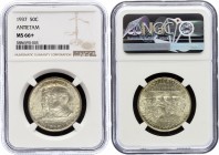 United States Half Dollar 1937 Antietam NGC MS66+
KM# 190; Silver; Generals Robert E. Lee and George McClellan; MS66
