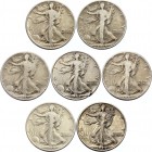 United States Lot of 1/2 Dollar 1938 - 1945
Silver; Walking Liberty