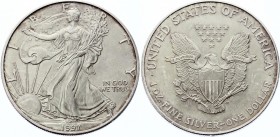 United States 1 Dollar 1997
KM# 273; Silver; "American Silver Eagle" (Bullion Coin); UNC