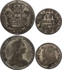 Austria & Papal States Lot of 2 Coins 1743 & 1868
10 Soldi 1868 & 6 Kreuzer 1743; Silver