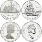 Canada Lot of 1 Dollar 1987 - 1999
Silver Proof & Prooflike; Different Dates & Motives with Ships