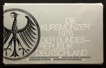 Germany Lot of 4 Mint Sets 1976
1 2 5 10 50 Pfennig 1 (x2) 2 & 5 Mark 1976 D, F, G, J; All Sets are in Original Bank Packages