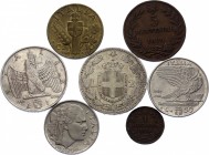 Italy Lot of 7 Coins 1881 - 1941
With Silver; Various Dates, Denominations & Conditions; Better Coins Included, Like 5 Centesimi 1895