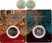 Kazakhstan Lot of 4 Coins 2012 - 2019
Various Motives with Animals; 50 Tenege 2012, 2013 & 100 Tenge 2018 & 2019 (With Original Packages)