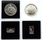 World Lot of 2 Bars & 2 Coins
Silver; USA 1/2 Dollar 1982 S & D; Solomon Island 1/2 Dollar 2014