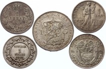 World Lot of 5 Silver Coins 1910 - 1962
Silver; XF-AUNC