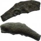 Ancient Greece Olbia AE in Shape of Dolphin 410 B.C.
Cast Bronze 1.22g; Olbia. 410-400 BC. Æ 1/10 Obol. Cast Dolphin Rev: ΘΥ Ref: Nieczitajlo 86Б