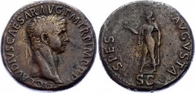 Roman Empire Sestertius Rome Mint (Claudius 41-54 A.D.) 41 - 42 A.D.
30.26g 33mm; BMC# 124 Cohen# 85 RIC# 99; Obv:TI CLAVDIVS CAESAR AVG P M TR P IMP...