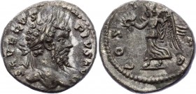 Roman Empire Denarius Septimius Severus Victoria 198 -200 A.D.
Denarius Obv: SEVERVS PIVS AUG - Laureate head right. Rev: COSIIPP - Victory advancing...