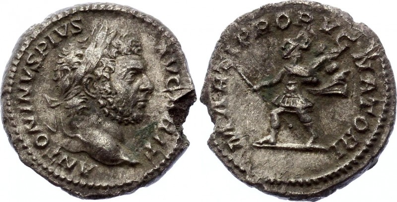 Roman Empire Denarius Caracalla Mars 213 A.D.
RIC 223, S 6819, C 150 Denarius O...