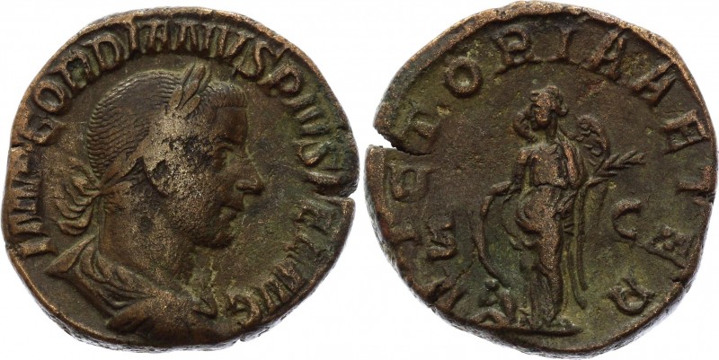 Roman Empire Sestertius Gordian III Victoria 243 -244 A.D.
RIC 337a, Hunter 155...