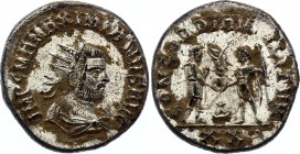 Roman Empire Antonianus Maximian 293 A.D.
Antoninianus Obv: IMPCMAMAXIMIANVSPFAVG - Radiate, cuirassed bust right. Rev: CONCORDIAMILITVM Exe: EΔ/•XXI...