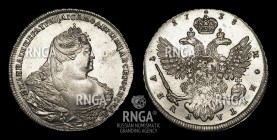 Russia 1 Rouble 1738 RNGA MS62
Bit# 201; 2,5 Roubles by Petrov; Silver; MS62