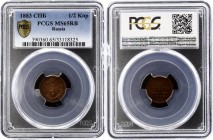 Russia 1/2 Kopek 1883 СПБ PCGS MS65RB
Bit# 193; PCGS MS65RB - very beautiful and rare red copper color. Rare coin on practice.