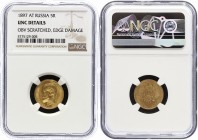 Russia 5 Roubles 1897 АГ NGC UNC Det
Bit# 18; Gold; UNC