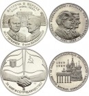 Russia - USSR Lot of 2 Medals "M. Gorbachev & R. Weizsäcker" 1989
Copper-Nickel